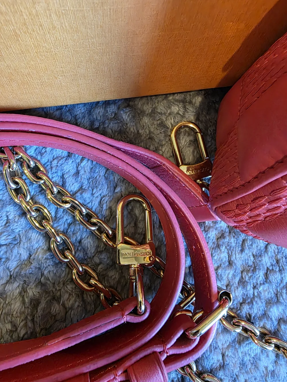 Louis Vuitton Pink Troca Quilted Damier Convertible Camera Bag